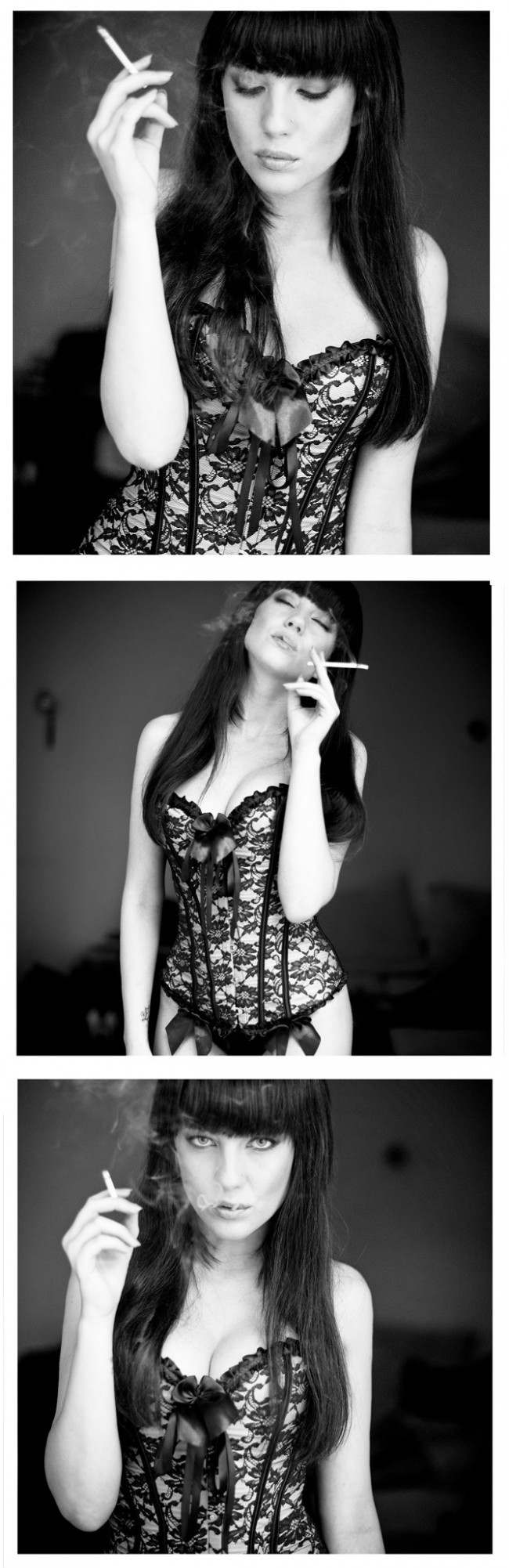 #2 Women With Bangs Smoking Cigarettes !!!! — 30