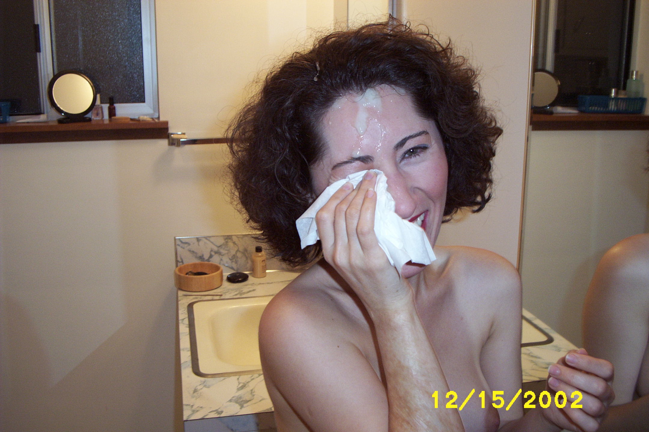 Cumshot facial -Sperm dripping — 38